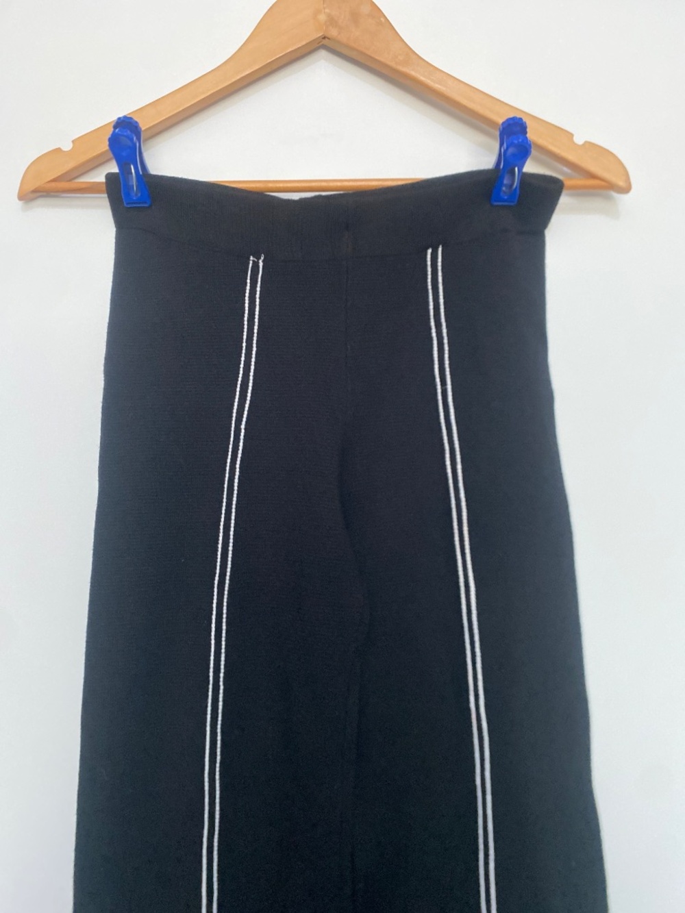 Zara S Front-Line Knit Slit Pants. - Picture 6 of 13